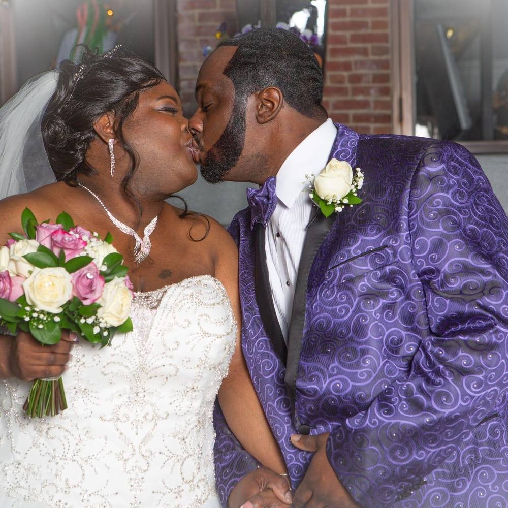 Beautiful beaded wedding gown